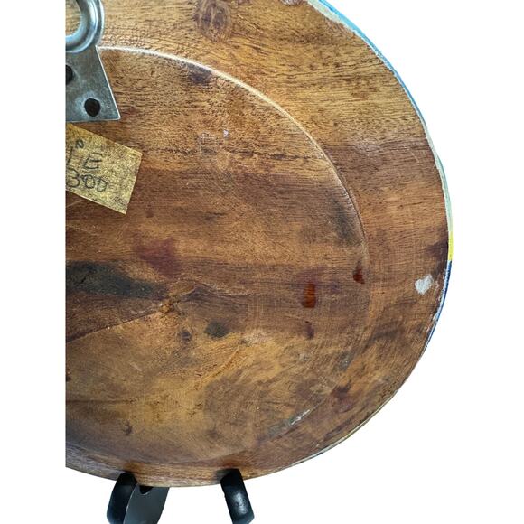 Vintage Acapulco Souvenir Hand Painted 8" Cliff Diver of La Quebrada Wood Plate - Picture 7 of 9